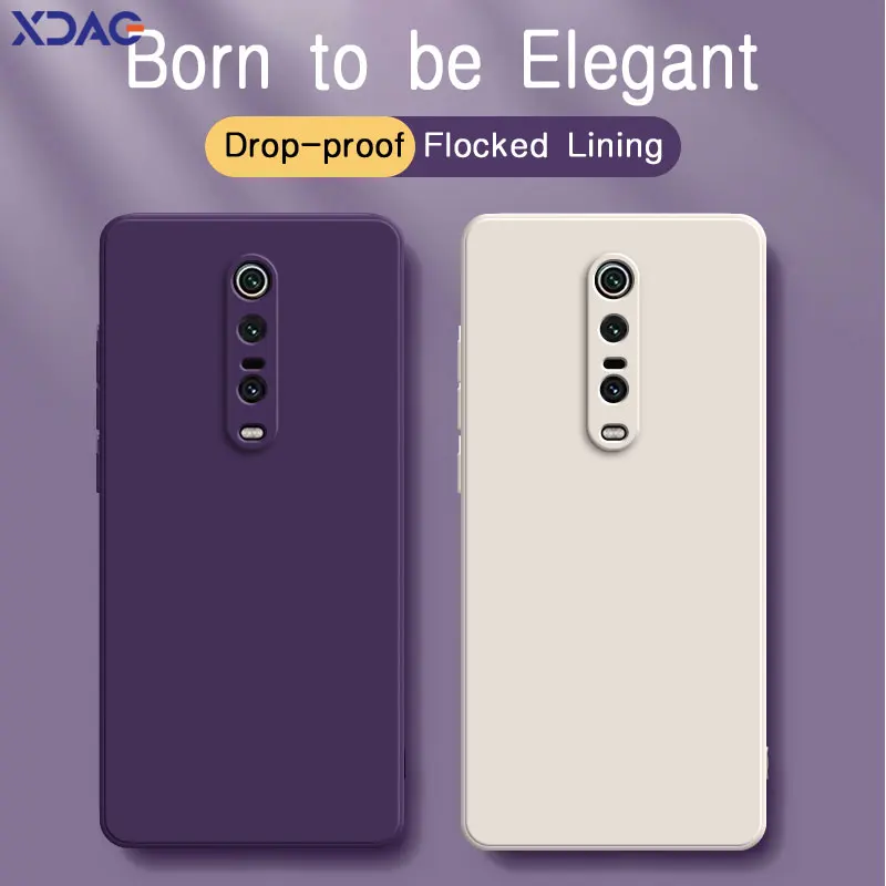 Original Square Liquid Silicone Phone Cover for Xiaomi Mi 9T Redmi K20 Pro 360 Protective Soft Shockproof Mobile Case Mi9T 9TPro