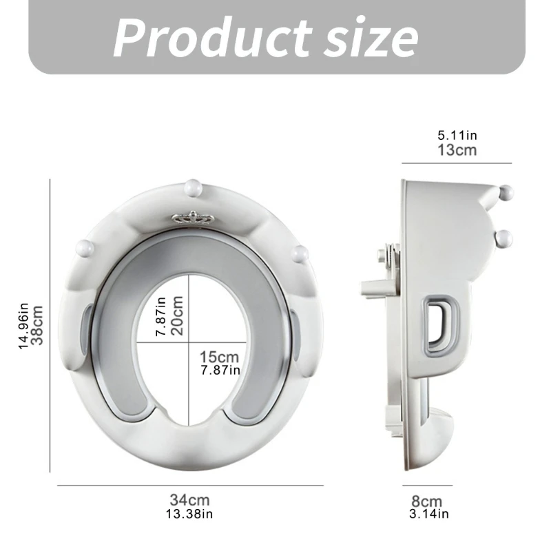 Child Potty Seats with Handles Splash Guard Detachable Soft Cushion Toilet Seats 3