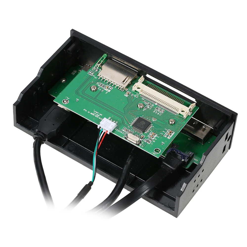 5.25" Internal Card Reader Media Multi-Function Dashboard PC Front Panel Type-C USB 3.1 USB 3.0 Support CF MD XD MMC TF M2 MS 12