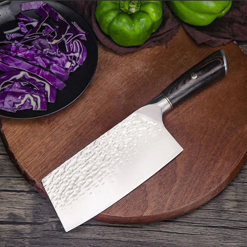 

Stainless Steel Chinese Professional Cleaver Chopping Kitchen Knife Chef Butcher Knives Meat Vegetables Cutlery Cooking Tools