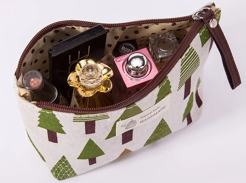 Canvas Makeup Bags with Multicolor Pattern Cute Cosmetics Bags Pouchs for Travel Ladies Organizer Pouch Women Cosmetic Bag makeup organizer cosmetic bag cosmetic storage bag toiletry bag makeup bag cosmetic case