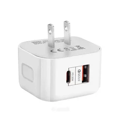 Dual Port USB - C 40W Fast Charging Wall Adapter (US)