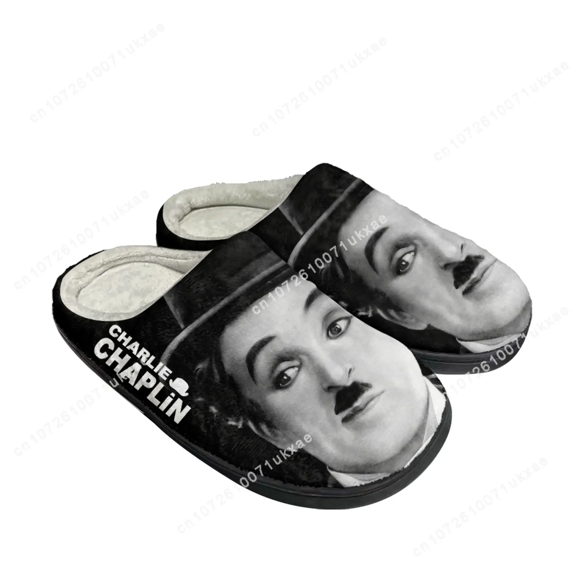 Charlie Chaplin Home Cotton Slippers Mens Womens Plush Bedroom Casual Keep Warm Shoes Thermal Indoor Slipper Customized DIY Shoe