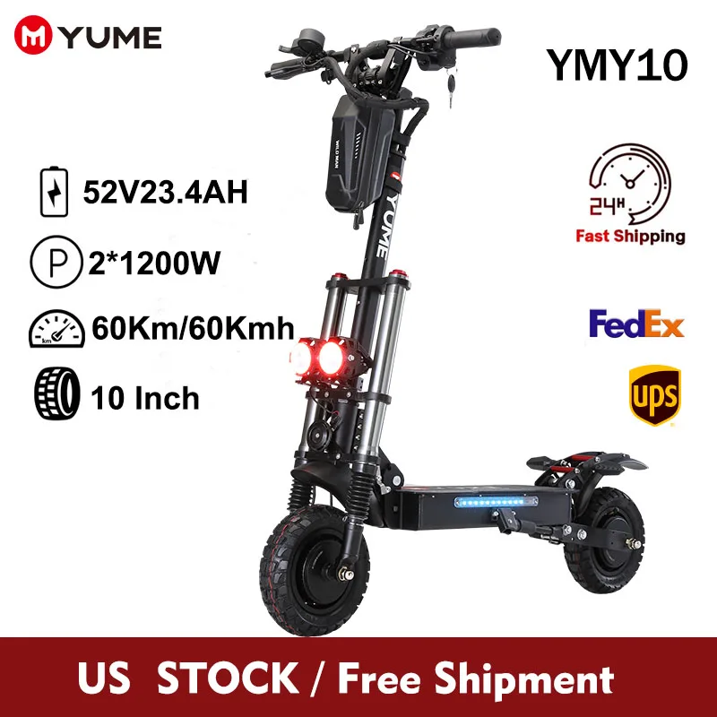 

[EU US] YUME Newest Hot Product Adult Dual Motor 52V / 2400W 23.4AH Scooter Electrique Elektroroller Electrico