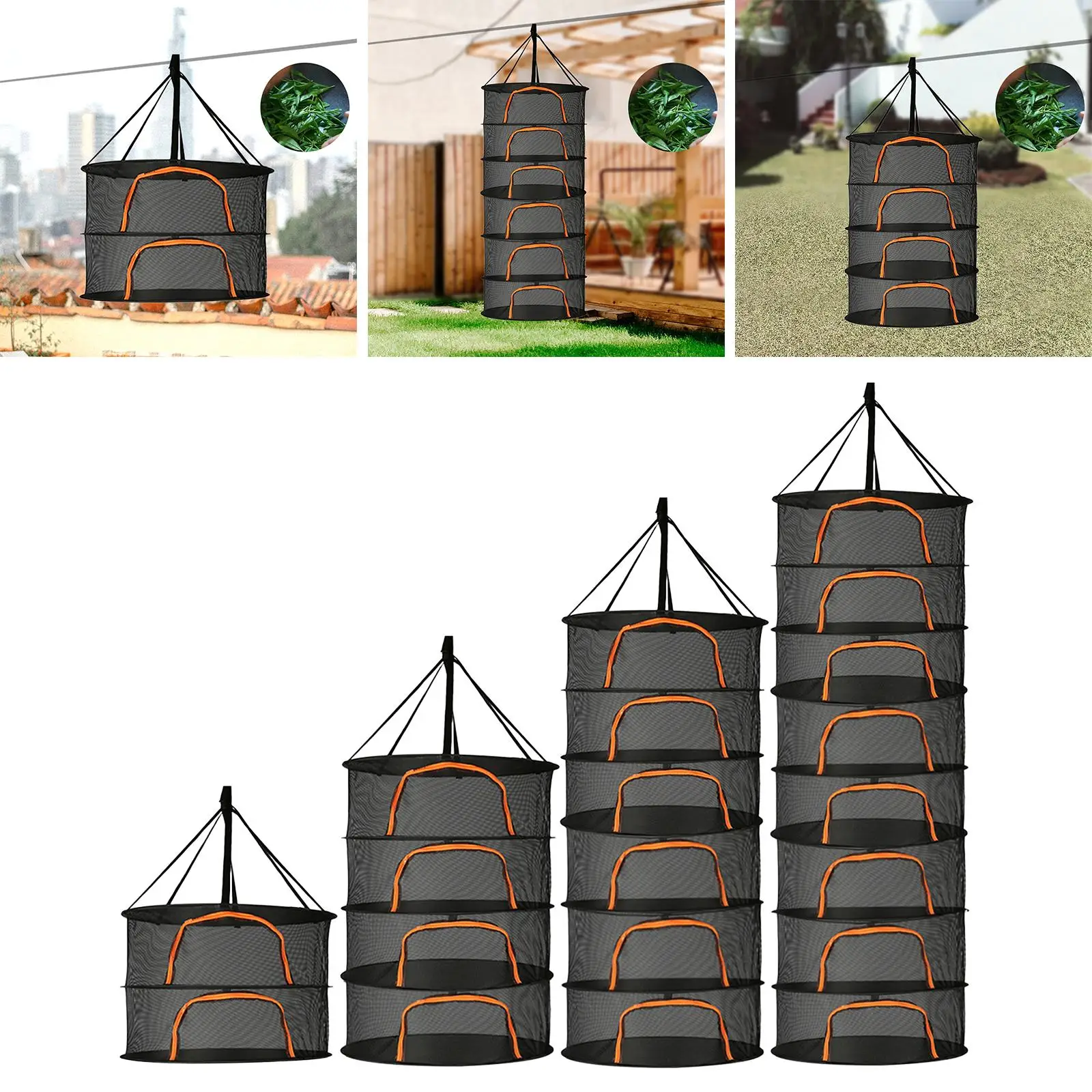 Plants Drying Rack Zippered Multifunctional Breathable Folding Mesh Hanging Plant Dryer for Vegetables Dolls Clothes Meat Fruits 6