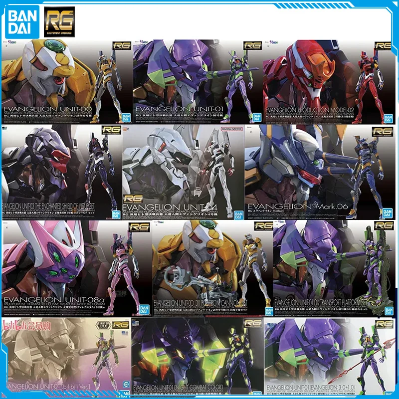 Disponibile Bandai Rg Evangelion Eva-Unit-00-01-02-04-04-06 Originale Modello Anime Giocattoli Action Figures Collection Assembly Doll