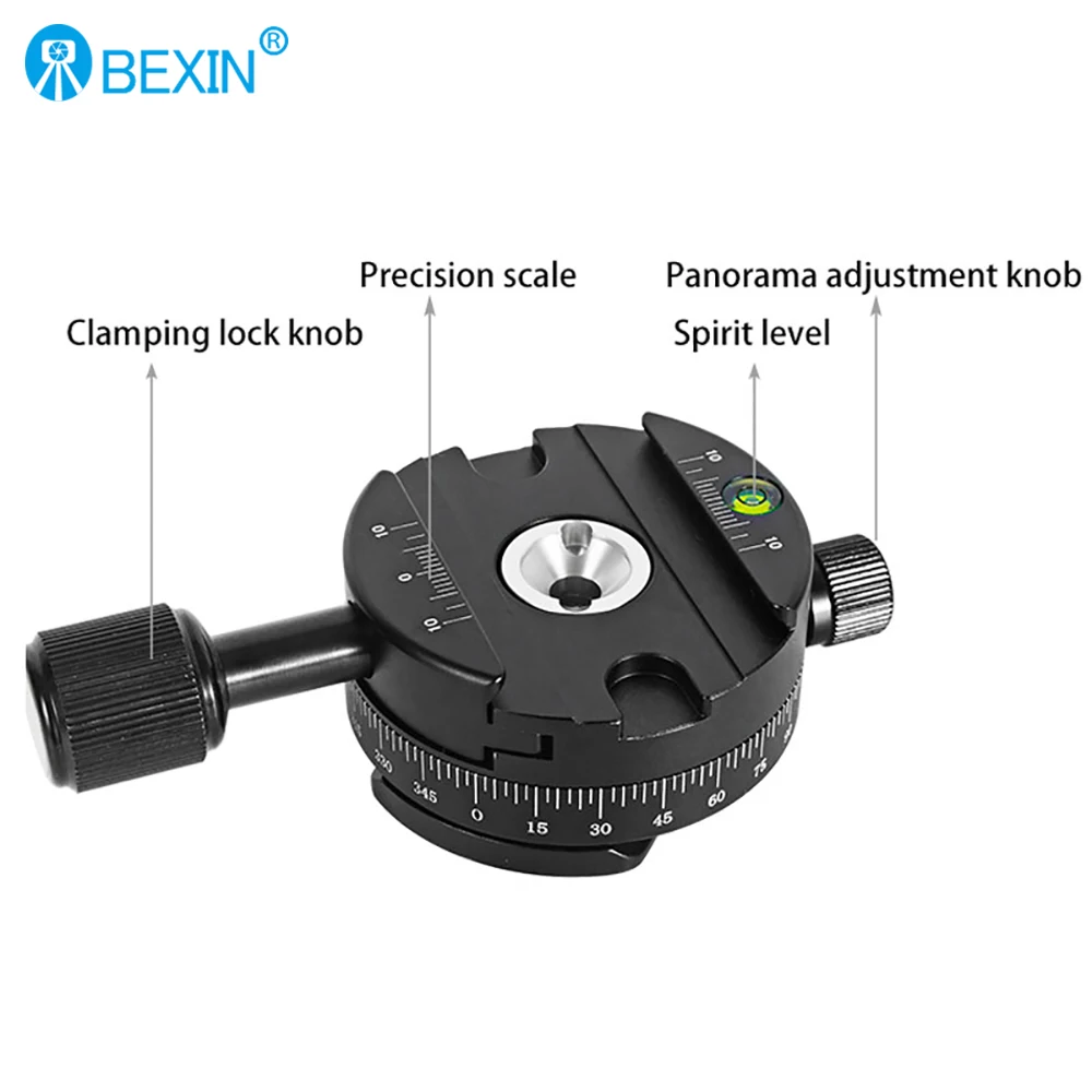 베신 360 °   삼각대 헤드 카메라 퀵 릴리스 클램프 RRS/Arca-Swiss 퀵 릴리스 플레이트와 호환되는 파노라마 촬영 클램프