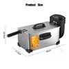 Powerful Electric Deep Fryer Anti-Scald Stainless Steel Adjustable Temperature Commercial Home Small Electric Fried Oven 6