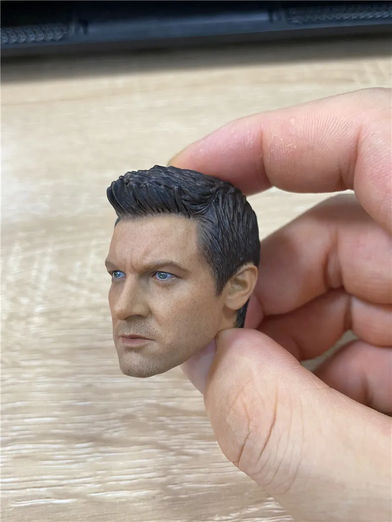 Fit 12'' Figure 1/6 Scale Jeremy Renner Male Solider Head Sculpt Beard Ver 