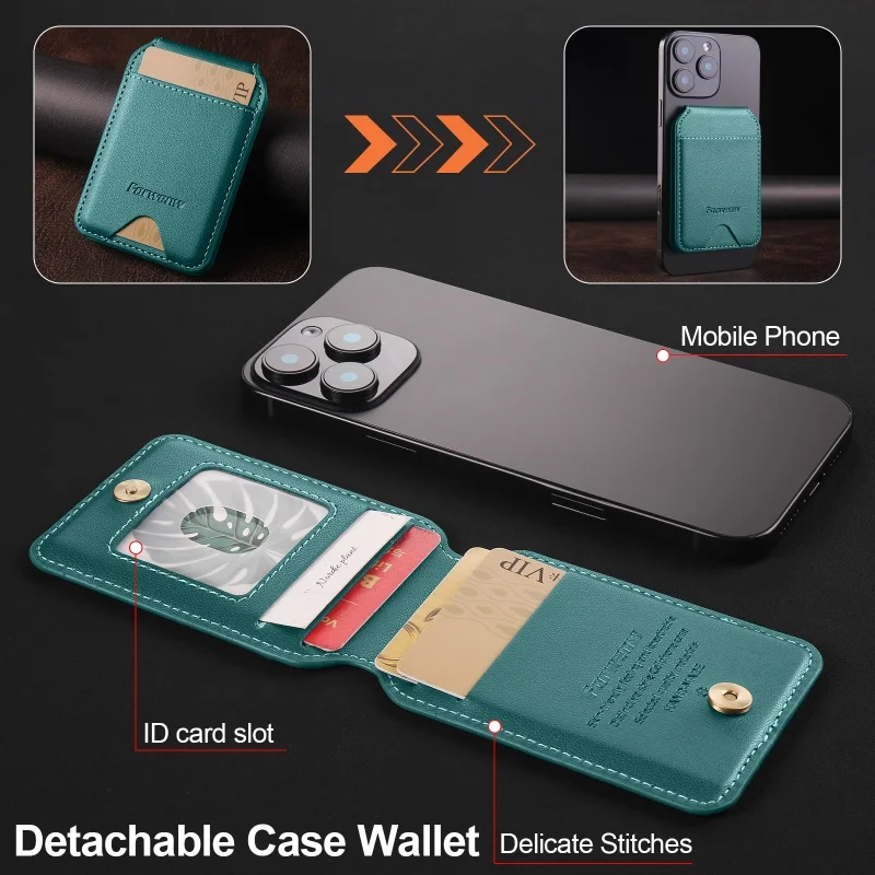 Luxury Unisex Folding PU Leather Magnetic Wallet Case