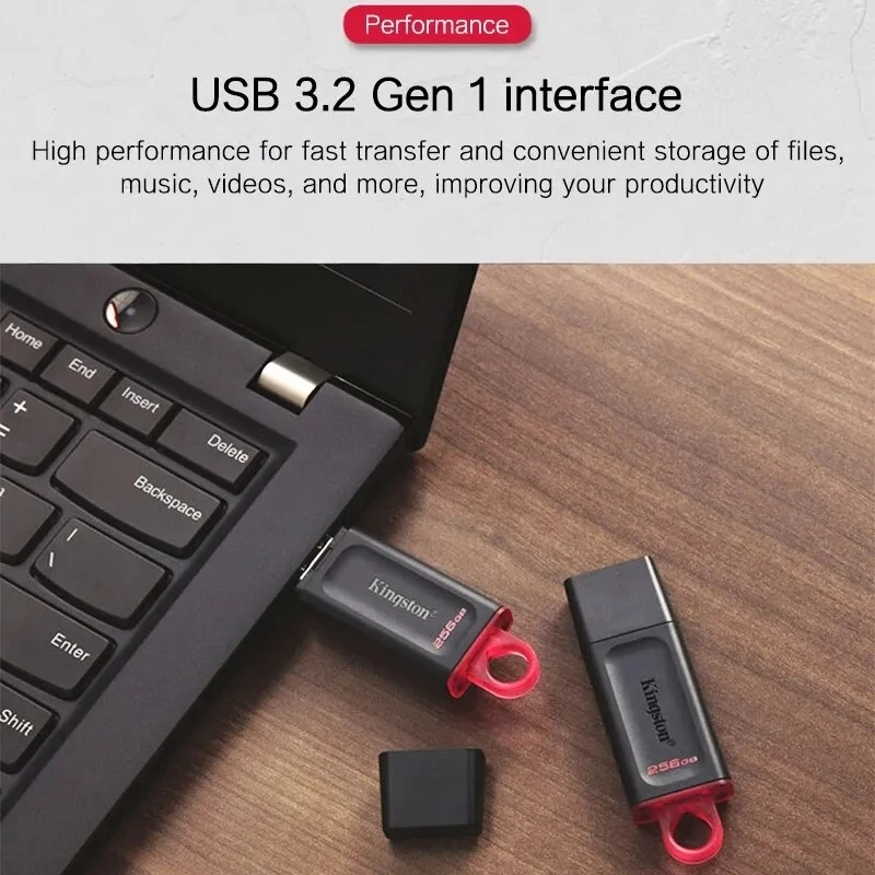 Kingston Pen Drive USB Flash Drives DTX 64GB 128GB 256GB USB3.2 Flash Disk Mini Key Memory Stick 3.0