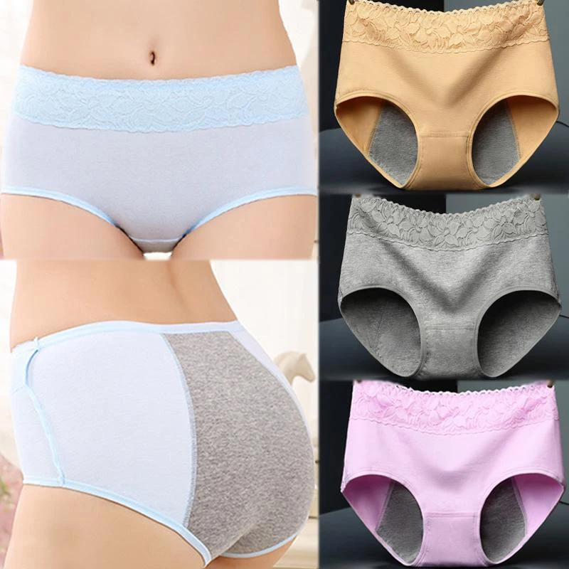 

Новые женские физиологические брюки, непротекающее женское сексуальное кружевное нижнее белье для менструаций, трусики для месячных, хлопковое женское белье со средней посадкой