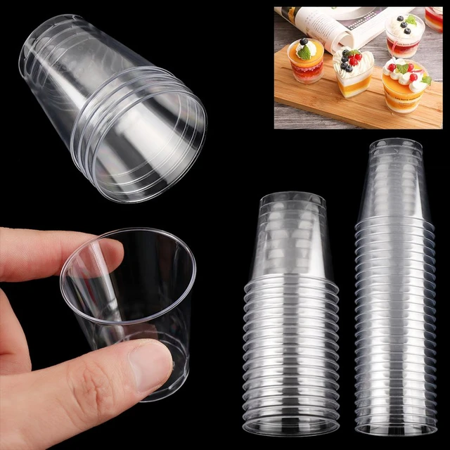 Disposable Transparent Box Lid Desserts  Disposable Plastic Dessert Cups  Lid - Disposable Cups - Aliexpress