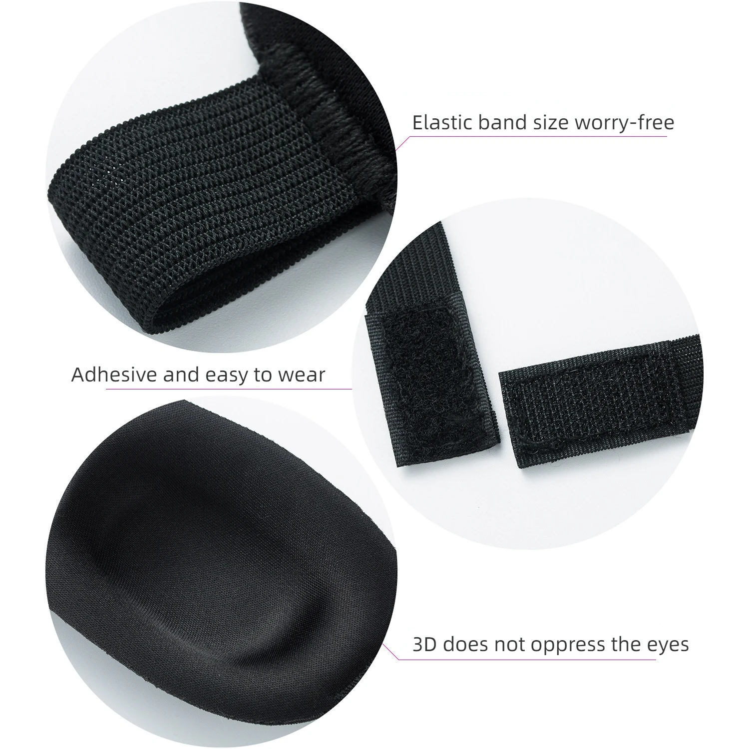 Eye Mask for Sleeping 3D Contoured Cup Blindfold Concave Molded Night Sleep Face Masks Fatigue-Relieving Light-Blocking Eye Mask