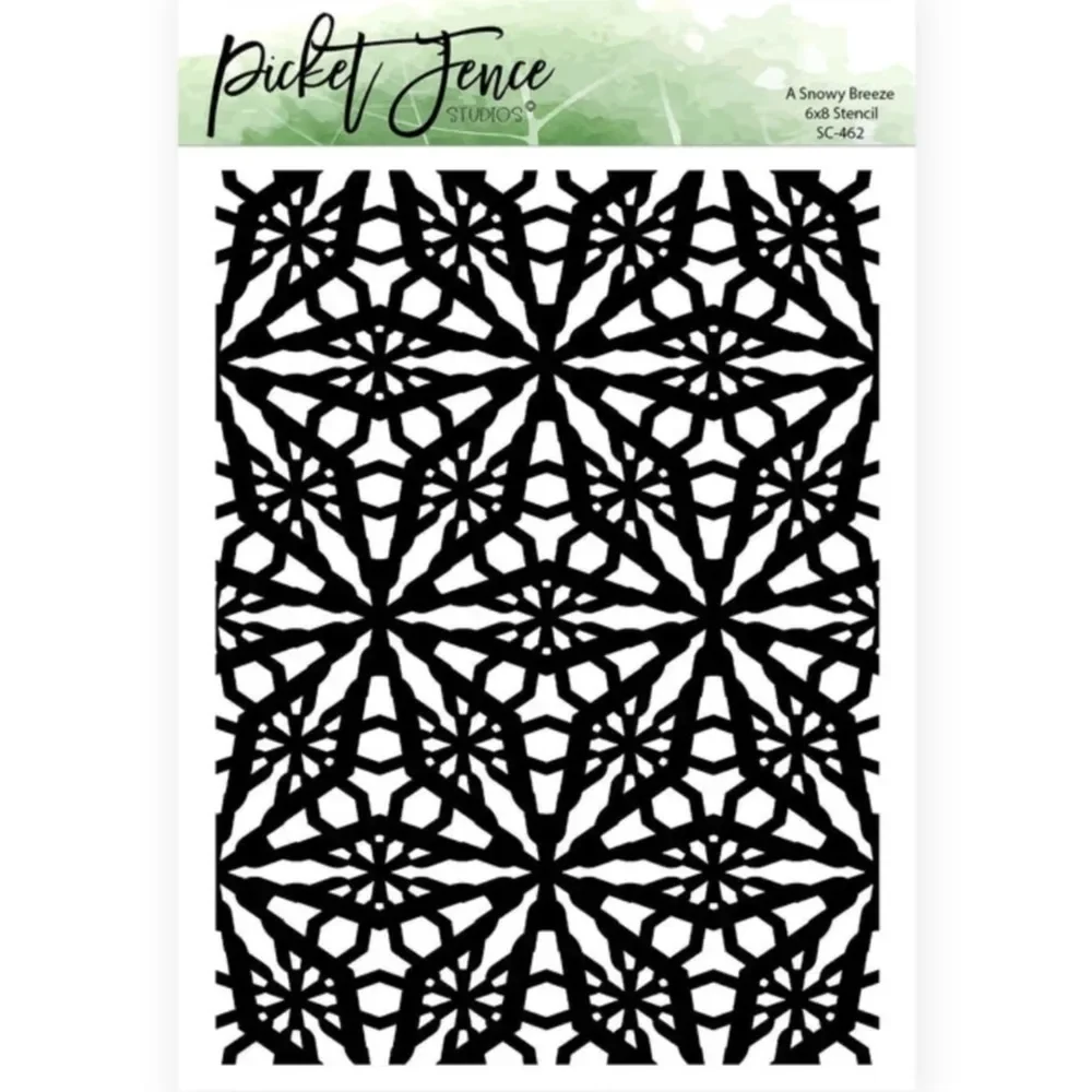 A Snowy Breeze 6x8 Stencil Pattern Graffiti Drawing Tool Spray Painting Template 2024 DIY Window Scrapbooking Decor