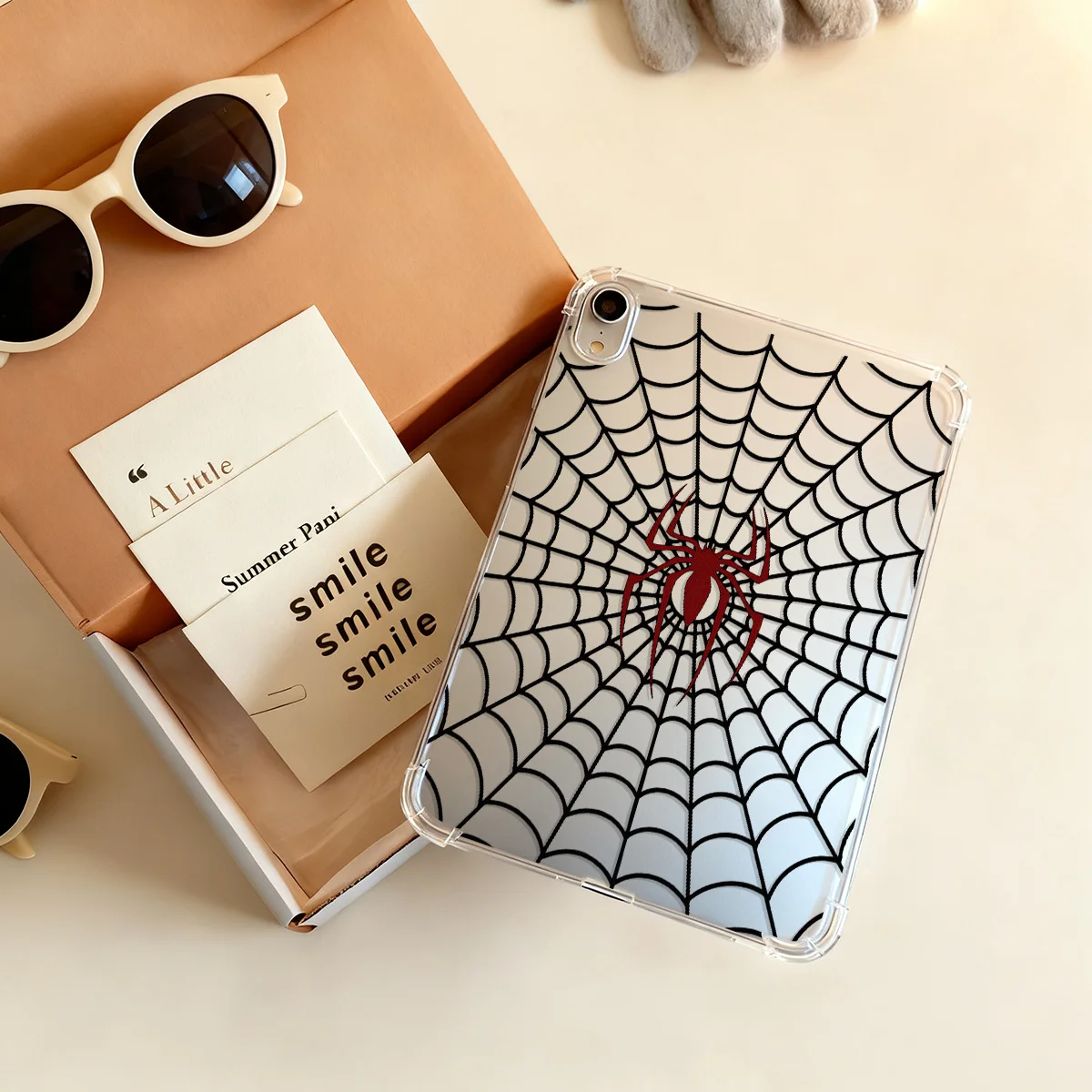 Spider-Man Web Trend Crystal Clear Tablet Case - Cool Trendy Style Protection