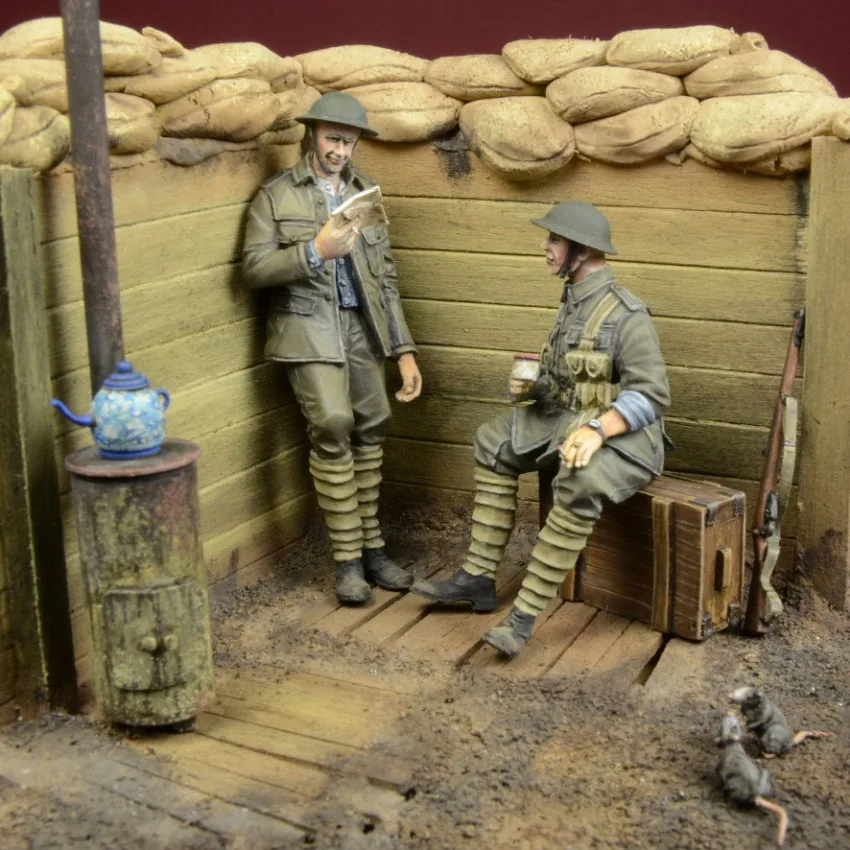 MAQUETTE MODEL, 1/35 Verlinden resin figures, German Tank Crew Soldiers