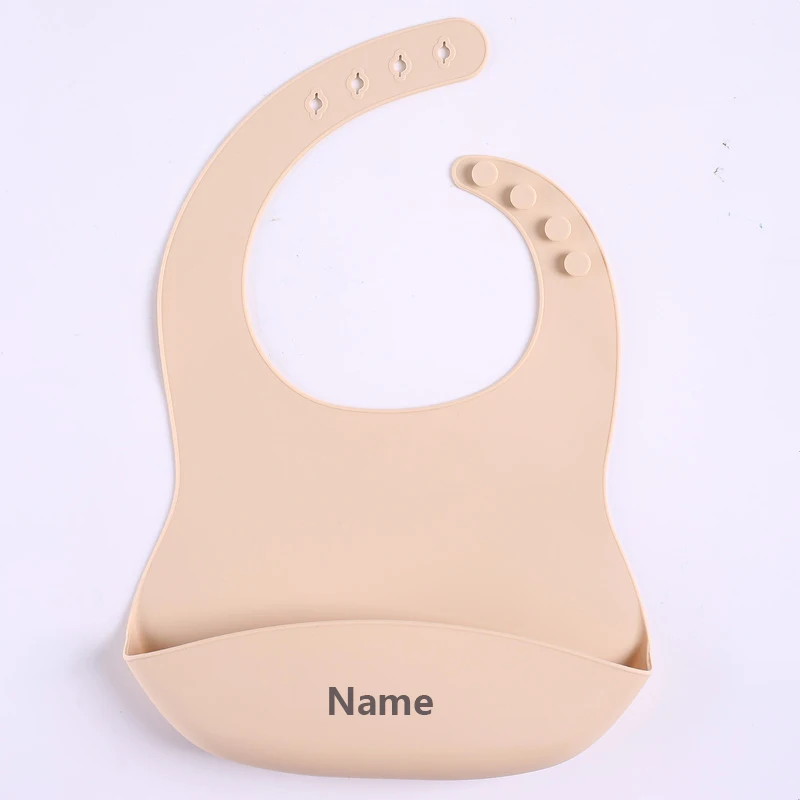 Silicone Bib Baby Drool Catcher with Free Name Engraving Creative Gifts Customized for Boys and Girls