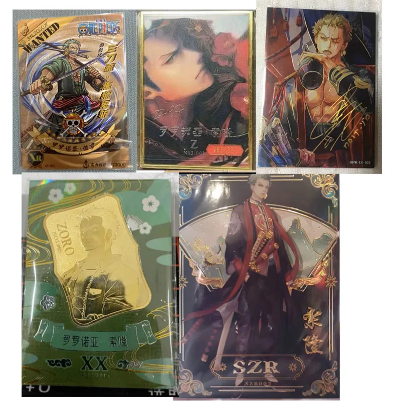 Anime One Piece Roronoa Zoro Limited Metal Cards Game Carte Da Collezione Giocattolo Regalo Di Compleanno