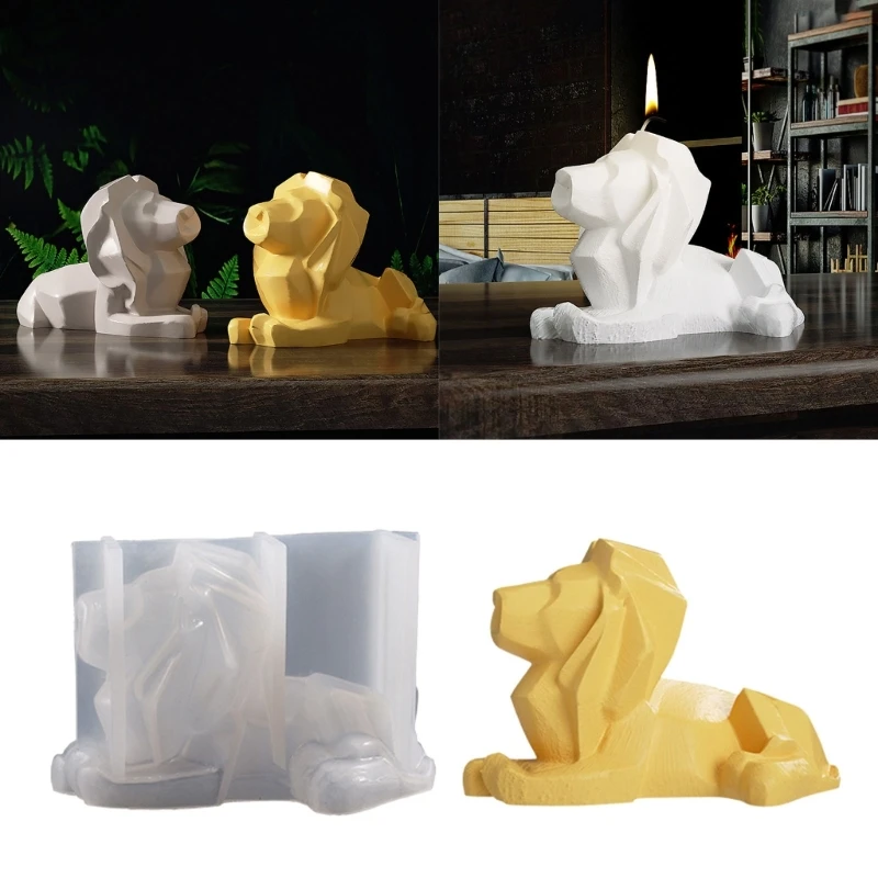 

3D Lion Candle Mold Animal Silicone Resin Mold Aromatherapy Candle Mold Ornaments Mold for DIY Crafts Home Decors