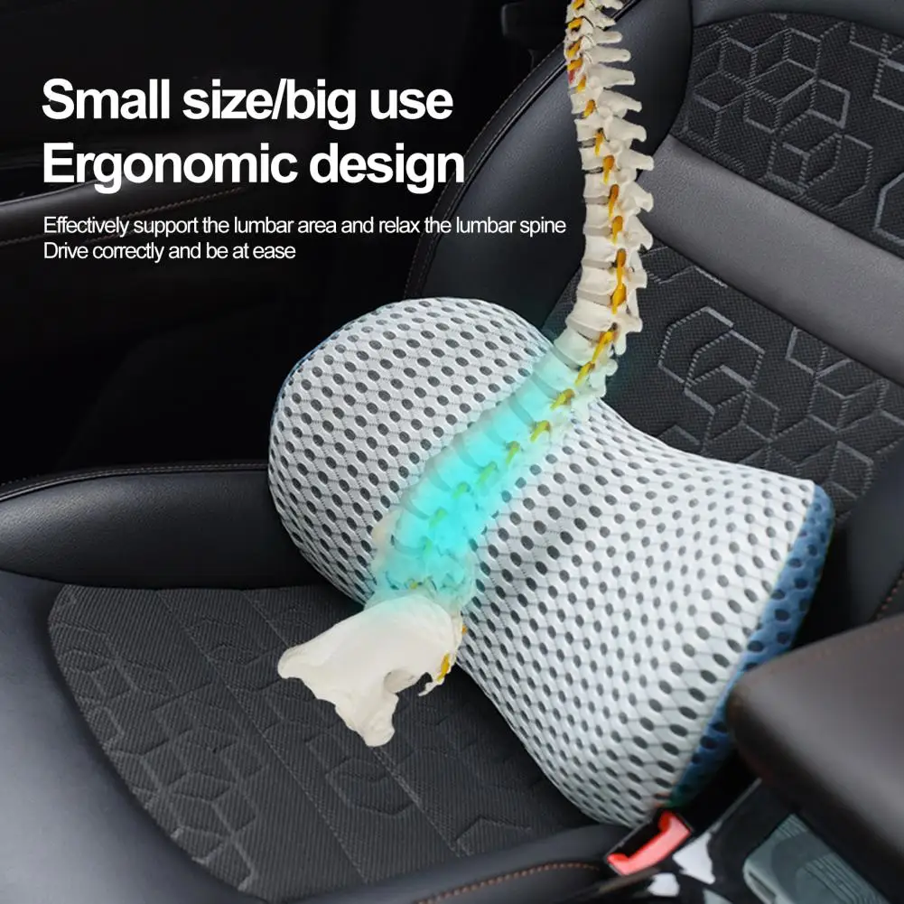 Car Seat Lumbar Support Auto Memory Foam Ergonomics Car Seat Lumbar Support  For Office Chair Cushion Car Chair Back Cushion - Seat Supports - AliExpress