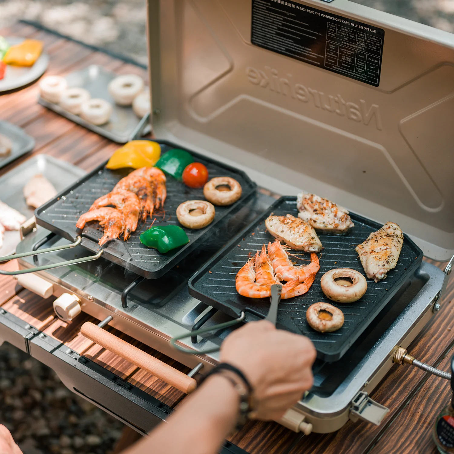Naturehike New Non Stick Frying Pan Outdoor Camping Barbecue Plate Cassette Oven Barbecue Plate