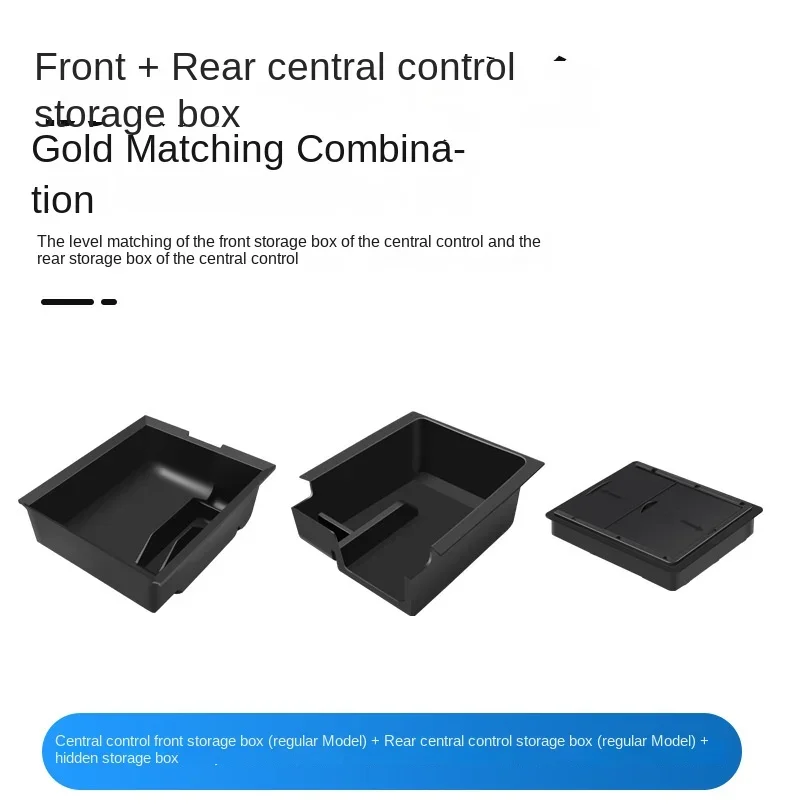 Central storage box middle storage box accessories multifunctional box for Tesla's new Model 3Y