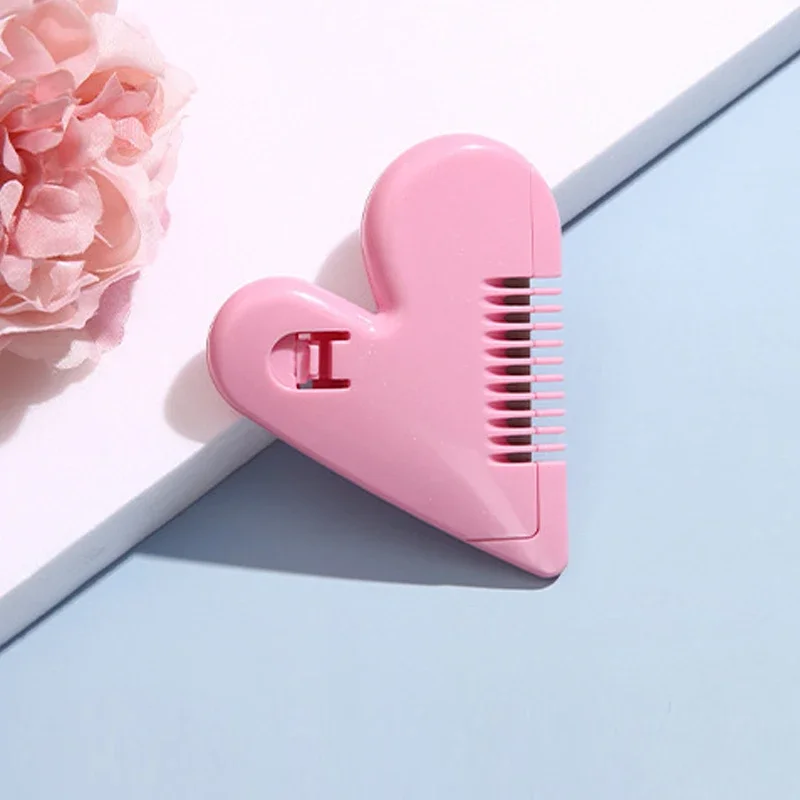 Heart Shape Hair Cutting Trimmer Barber Comb Bangs Hair Remover Home Mini Makeup Tools For Thinning Beauty Cut Accessories hair trimmer