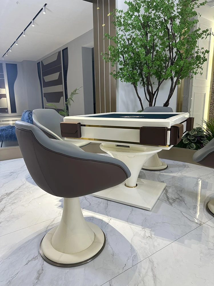Mahjong table home automatic quiet advanced sense living room mahjong machine designer chess and card room solid wood mahjong ta