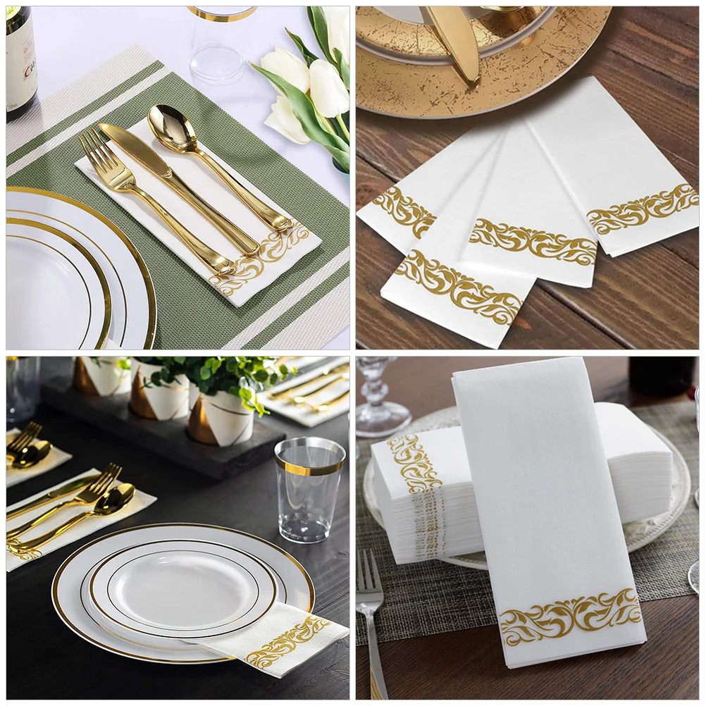 25 Pcs Paper Napkin Bridal Shower Napkins Wedding Decorations Guest Home Tissue Party Dining Table