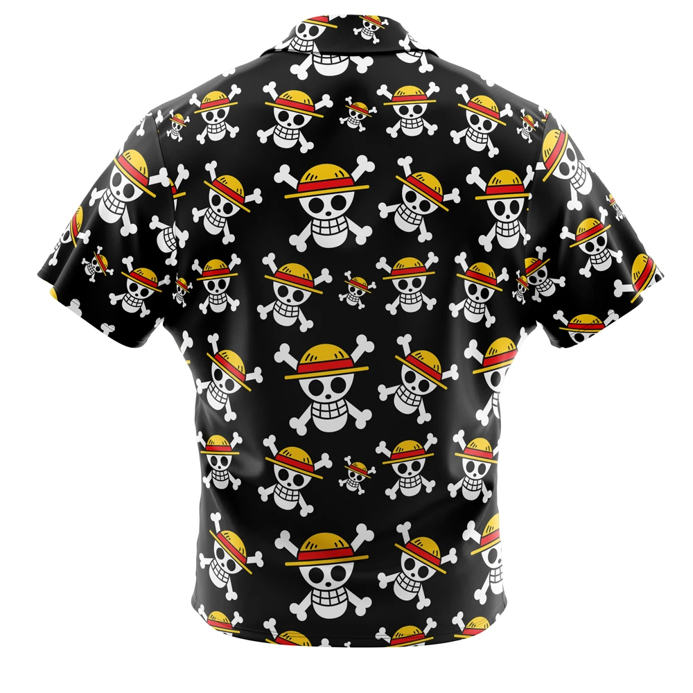 Luffy One Piece Button Up Hawaiian ShirtFashion Trend Breathable Loose Versatile Casual Sports Summer Men 2