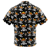 Luffy One Piece Button Up Hawaiian ShirtFashion Trend Breathable Loose Versatile Casual Sports Summer Men 2