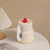 Ceramic Tissue Box Strawberries Cake Shape Cartoon Cake Home Desktop Storage Paper Towel Holder Napkin Holder Home Decoration 4