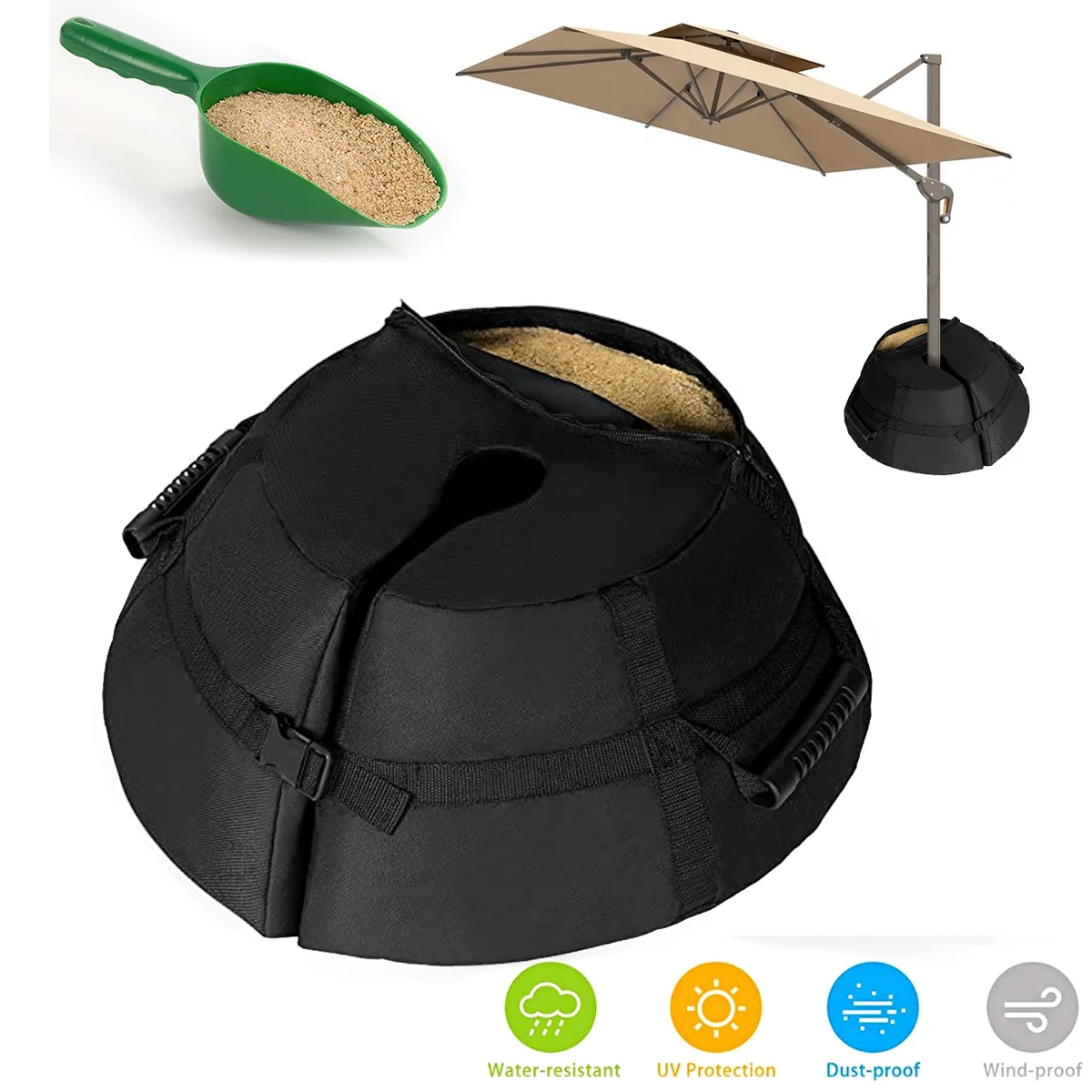 Outdoor Patio Umbrella Base Stand Heavy Weight Bag Wind-Proof Fixing Sandbags