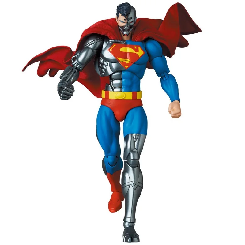 

In Stock Original Medicom Toy MAFEX No 164 CYBORG SUPERMAN RETURN OF SUPERMAN 16CM Model Collection Action Figure Toys Gifts