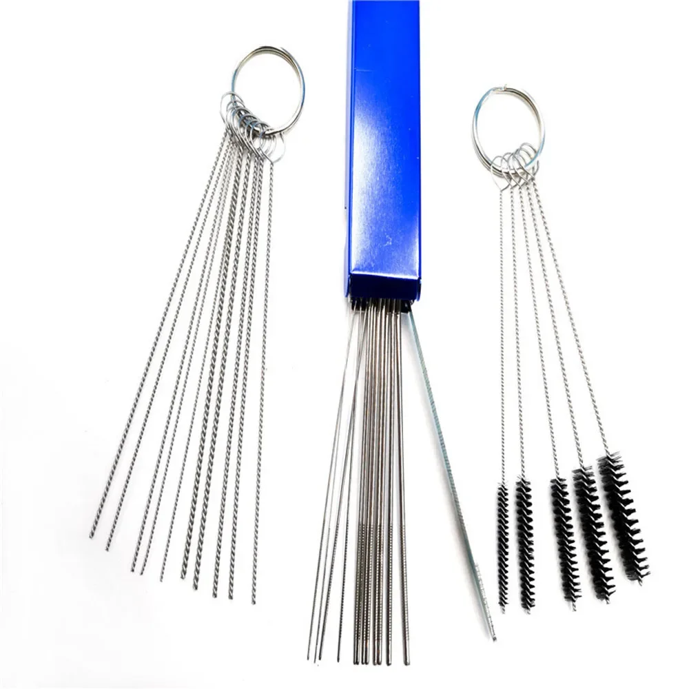 18pcs/Set Carburetor Carbon Dirt Jet Cleaning Needles Brushes Cleaner Tools carburetor repair tool kit carburetor repair tool carburetor cleaner carburetor cleaner kit For Automobile Motorcycle ATV Welder Carb Chainsaw N