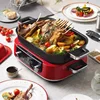 Morphyrichards 220V Multi Cooking Pot 6L Home Steamer Fryer Electric Grill Pan Hotpot Electric Frying Pan Electric Cooker 6