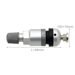 Premium Alloy Tubeless Tire Valve Set - 4 Pieces (Available in Silver or Black) (Silver - 4pcs)