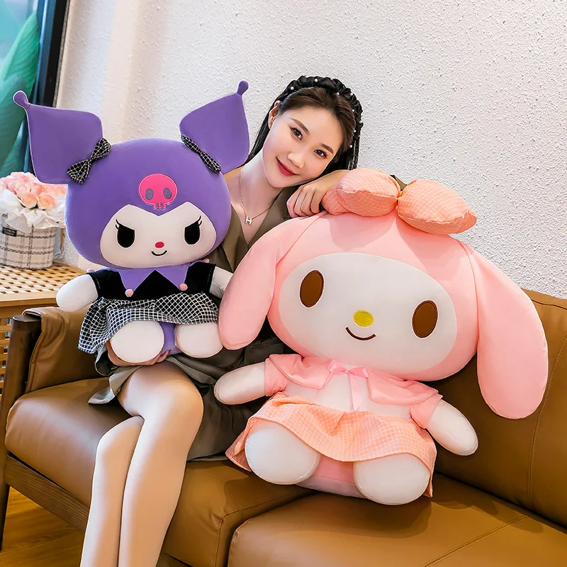 Miniso Sanrio Kuromi My Melody plush pillow Doll Plush Toy interior decoration ornaments sleeping pillow festival Gift 80cm 4