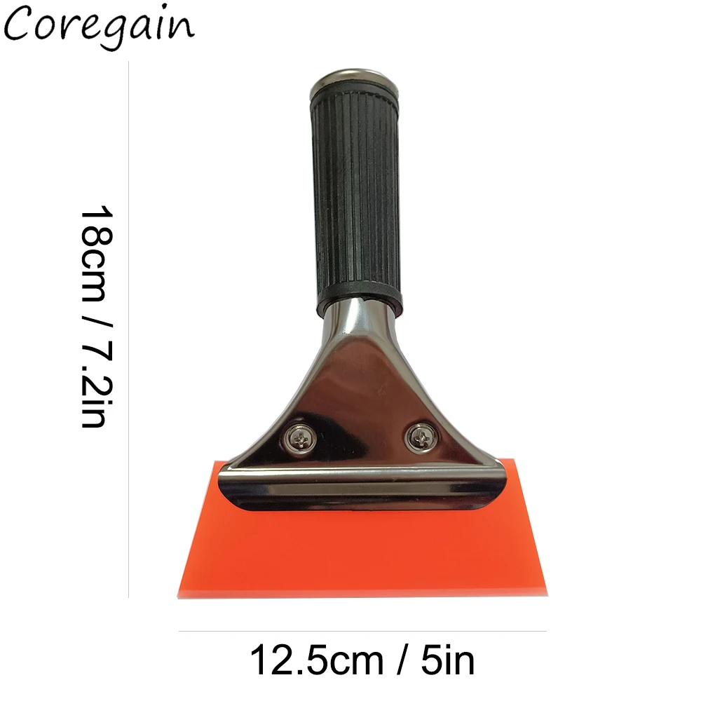 Blau orange Aut ofens ter Tönung Rakel Silikon 5 Zoll Gummi Rakel für Glass piegel Dusche rutsch festen Griff Eiswasser wischer – Detail 6