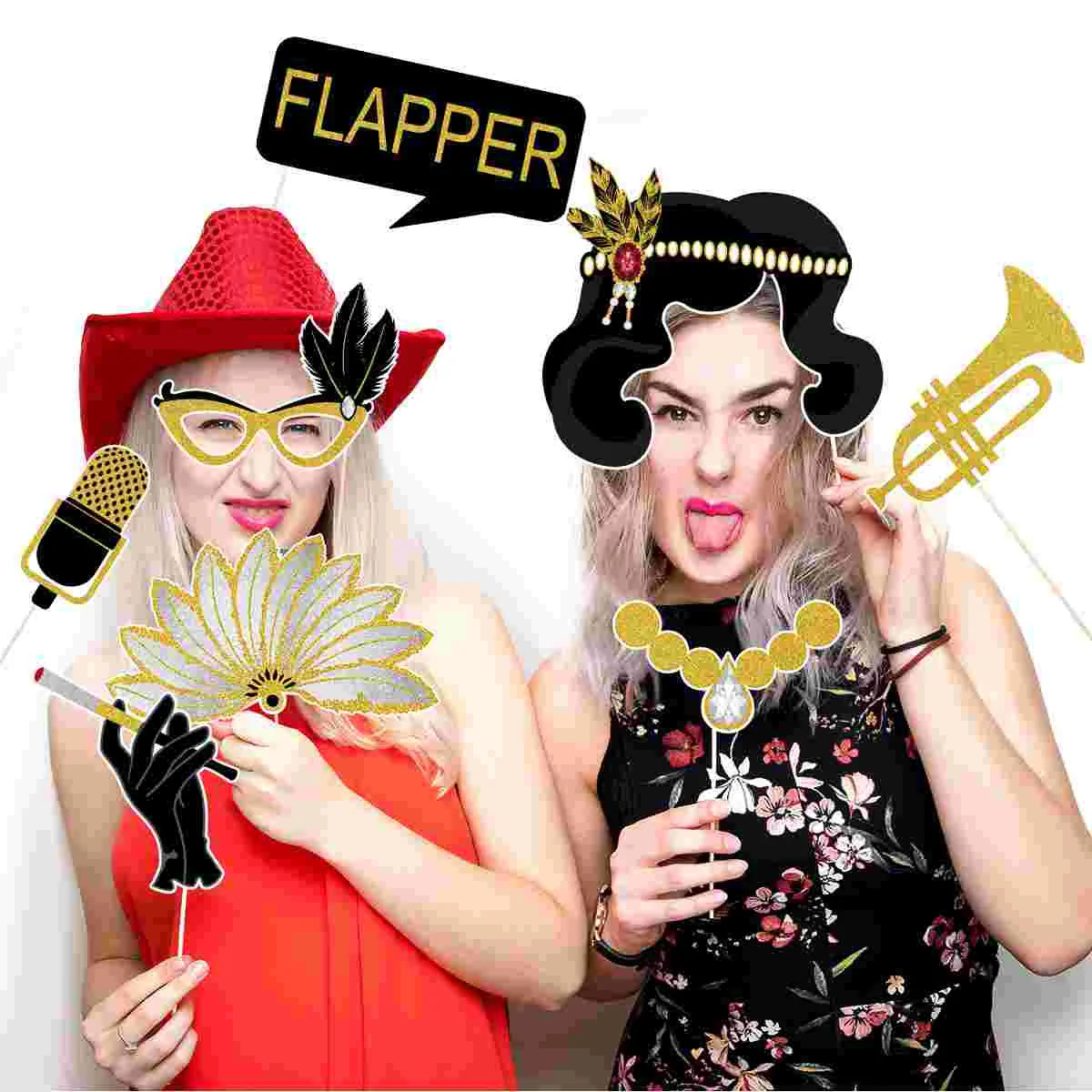 Party Photo Props Booth Decorations 1920S 20S Roaring Decor Halloween Great Funny West Wild Christmaswedding party photo props