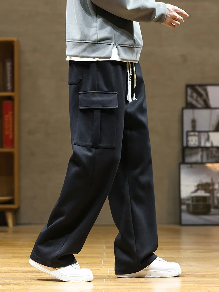 Pocket Design Mens Trouser Pockets Loose Sweatpants Men's Wide Leg