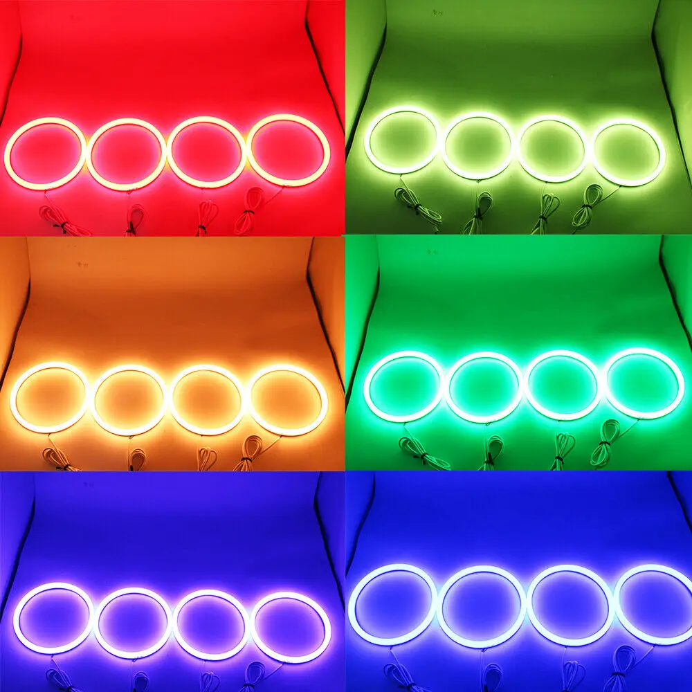 포드 머스탱 GT 2005-2009 헤드라이트 안개등 DRL용 IR 코튼 RGB LED 헤일로 링