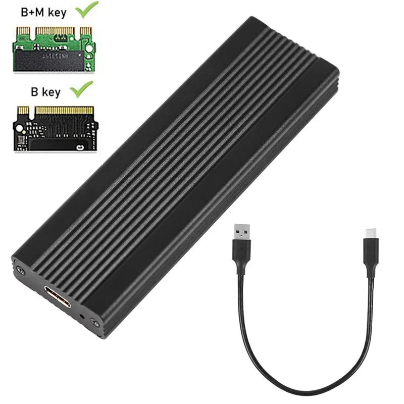 Sata Ssd Case Disco Rígido Externo M.2 Nvme Ssd para Usb 3.1 Chave de Gabinete de Disco Adaptador de Cabo tipo c b hd Hdd Box m2