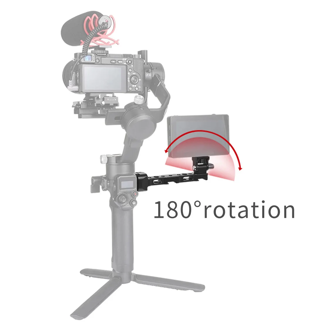 Quick Release Mount Handle Grip for Ronin SC S Gimbal Monitor Bracket 1/4'' Exte