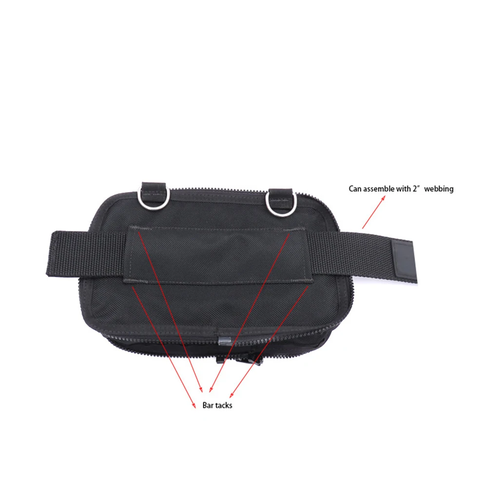 

Сумка для хранения Sidemount, сумка, черная 25*15*8 см, аксессуары, боковое Крепление BCD, мини-карман для хранения с защелкой