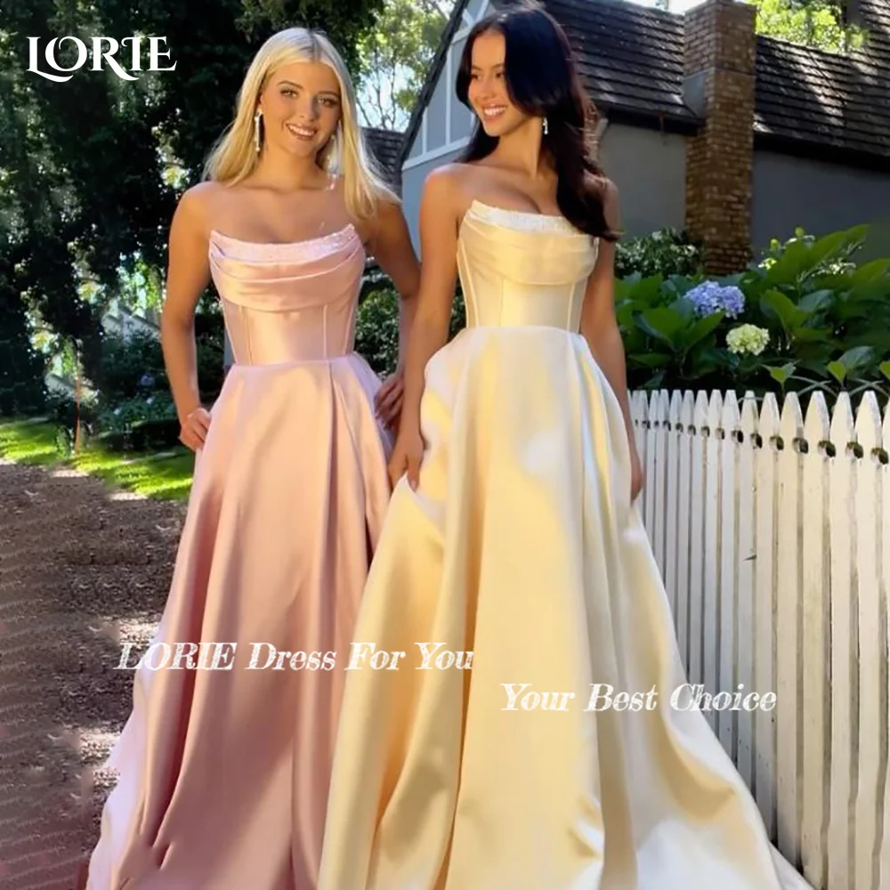 LORIE Elegant Mermaid Bridesmaid Dresses Backless Strapless Colorful Backless Bridemaid Gown A-LINE Bridemaid Dress