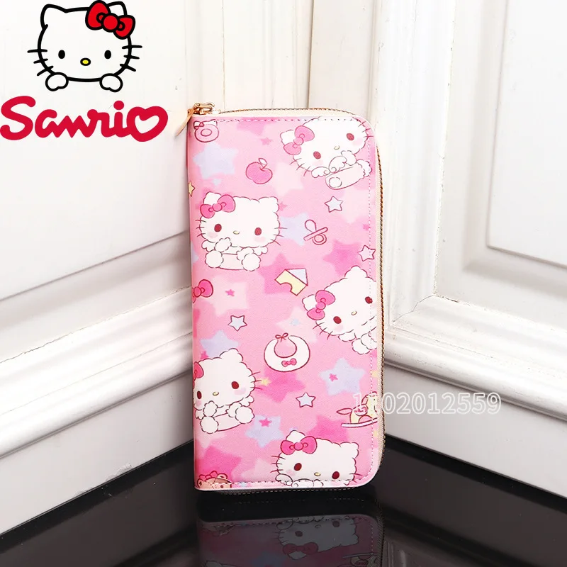 Sanrio Hello Kitty New Wallet Cartoon Women's Zero Wallet Fashion Girls' Wallet Large Capacity Girls' Change Pocket Card Bag