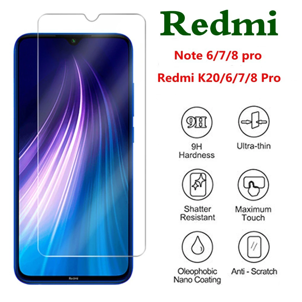

Закаленное стекло для Xiaomi Redmi Note 11 9 8 7 K20 Pro Red Note 11s 9s 9 Pro Max 6A 7A 8A 9A 10C K30 HD, Защитное стекло для экрана