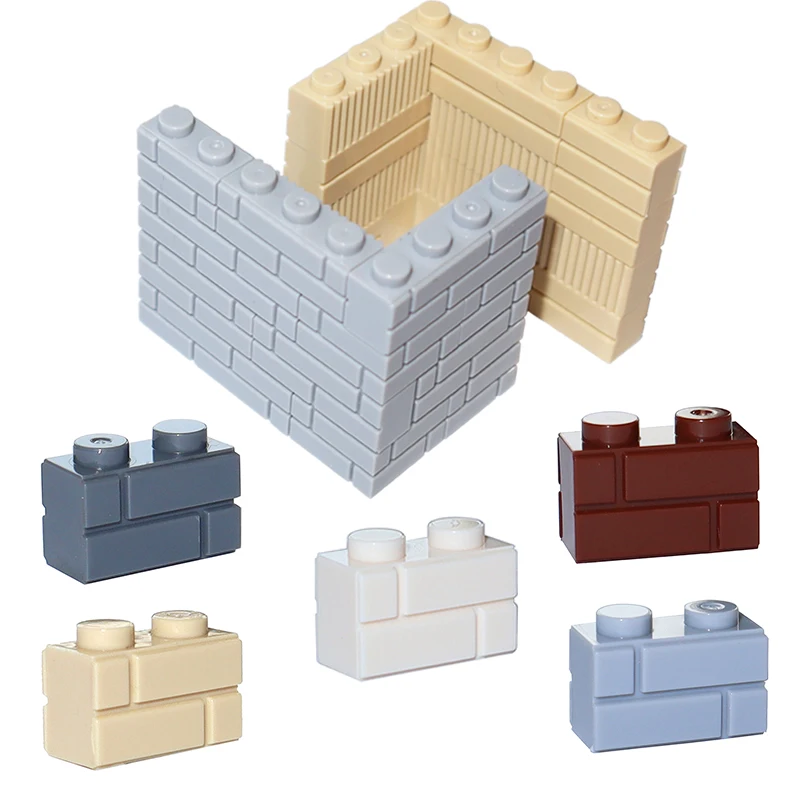 

500pcs DIY Building Blocks Thick wall Figures Bricks 1x2 Dots Educational Creative Size Compatible With 98283 Toys for Children